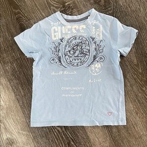 Guess Kids Light Blue Graphic Vintage Tee